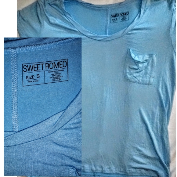 Susina Striped & Sweet Romeo Pocket Tee Bundle, - Picture 3 of 3